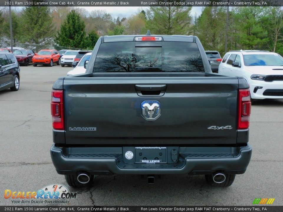 2021 Ram 1500 Laramie Crew Cab 4x4 Granite Crystal Metallic / Black Photo #6