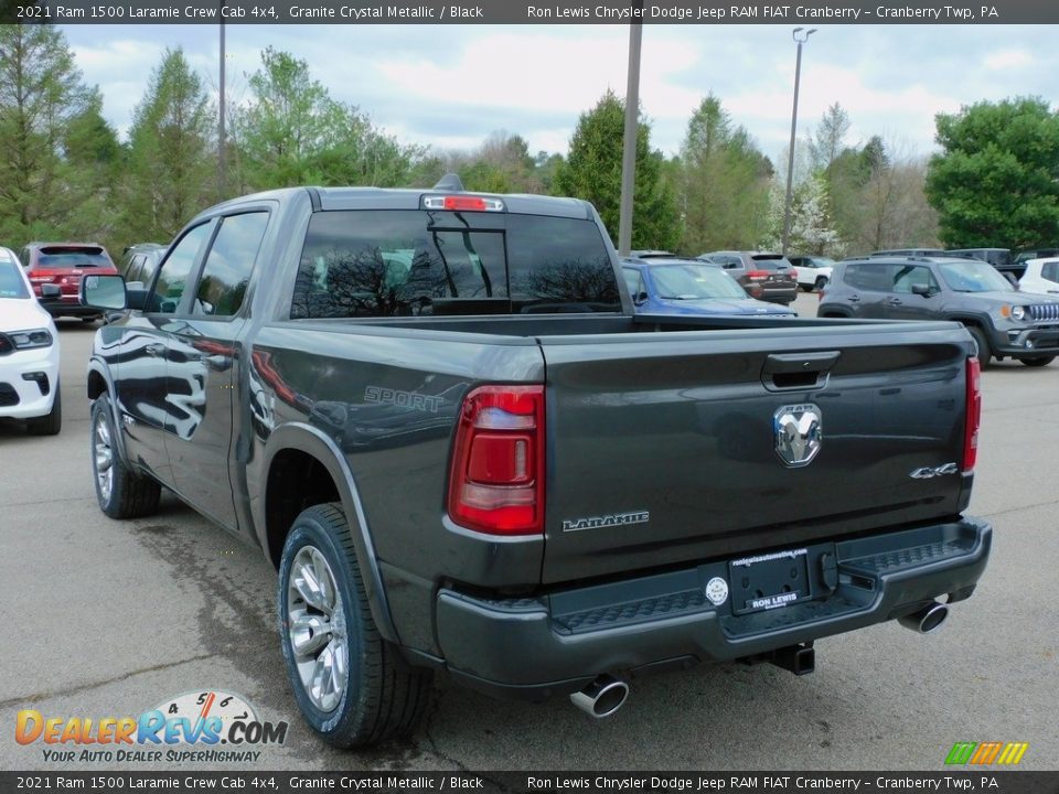 2021 Ram 1500 Laramie Crew Cab 4x4 Granite Crystal Metallic / Black Photo #8