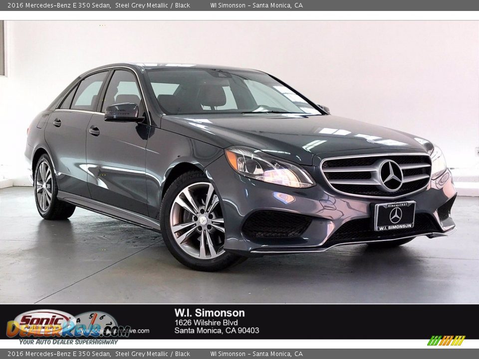 2016 Mercedes-Benz E 350 Sedan Steel Grey Metallic / Black Photo #1