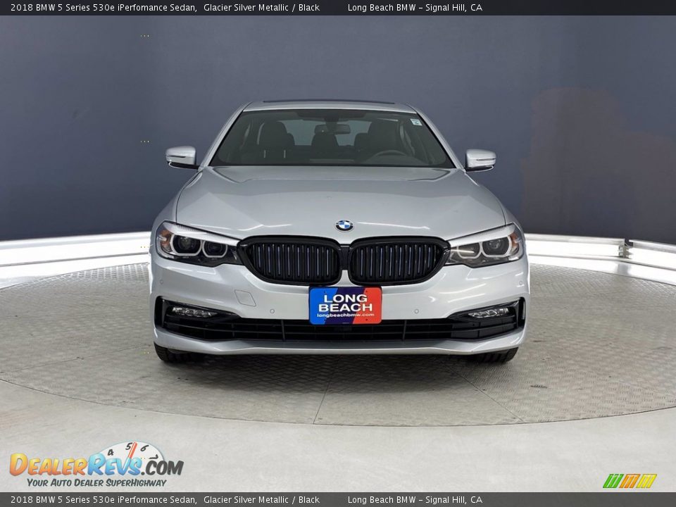 2018 BMW 5 Series 530e iPerfomance Sedan Glacier Silver Metallic / Black Photo #2