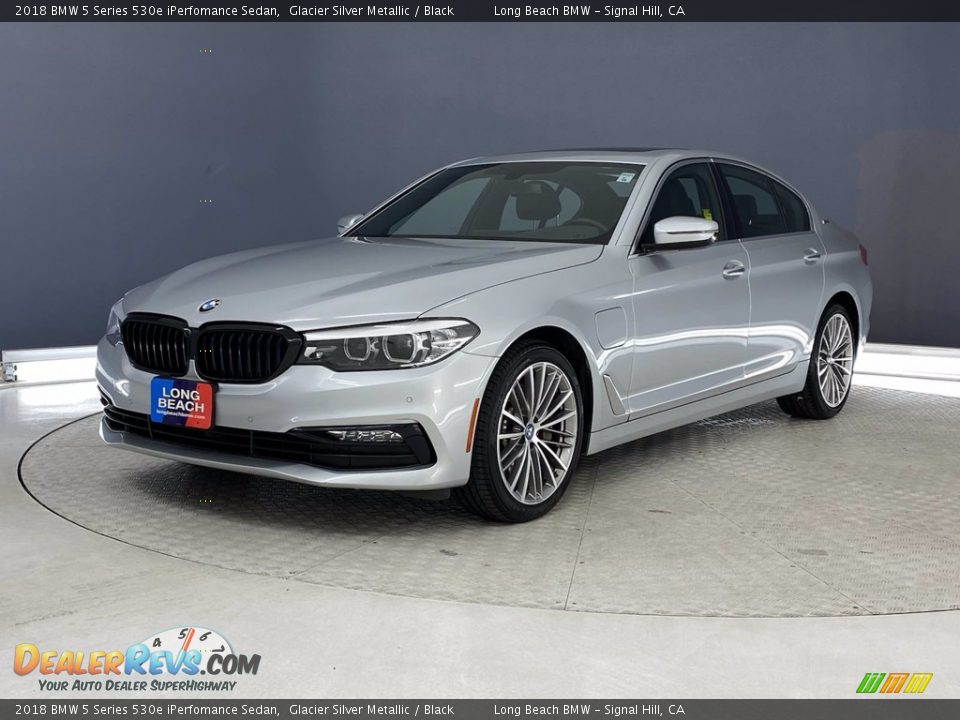 2018 BMW 5 Series 530e iPerfomance Sedan Glacier Silver Metallic / Black Photo #3