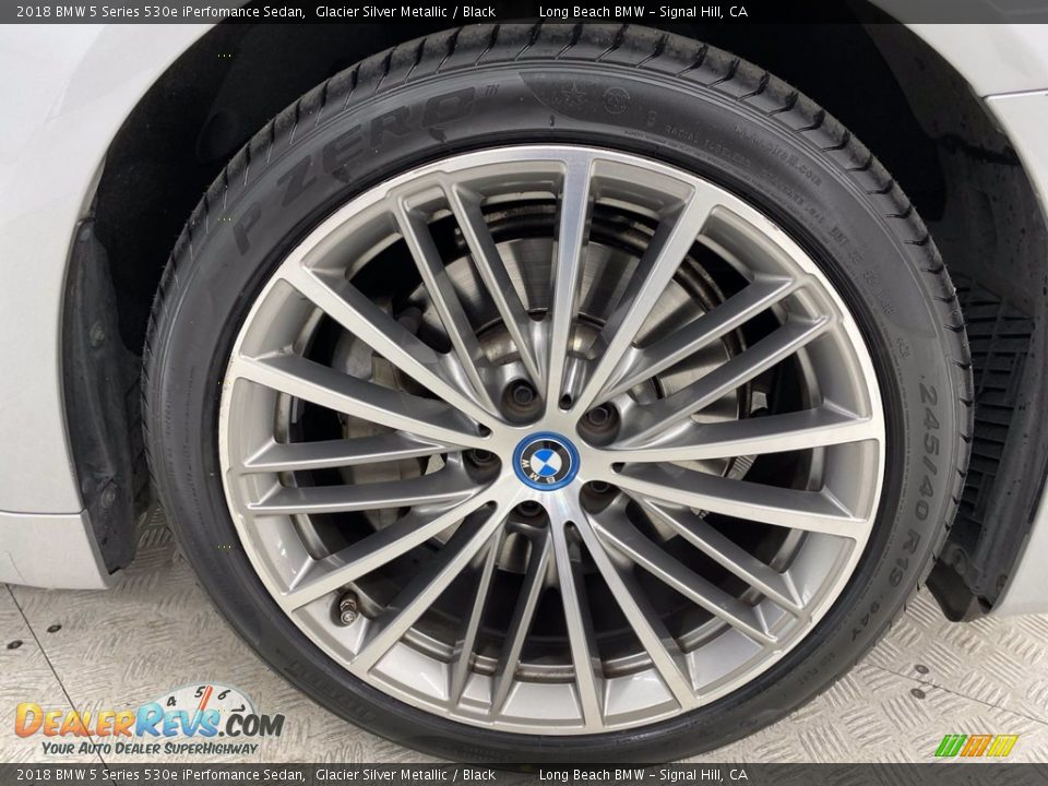 2018 BMW 5 Series 530e iPerfomance Sedan Glacier Silver Metallic / Black Photo #6