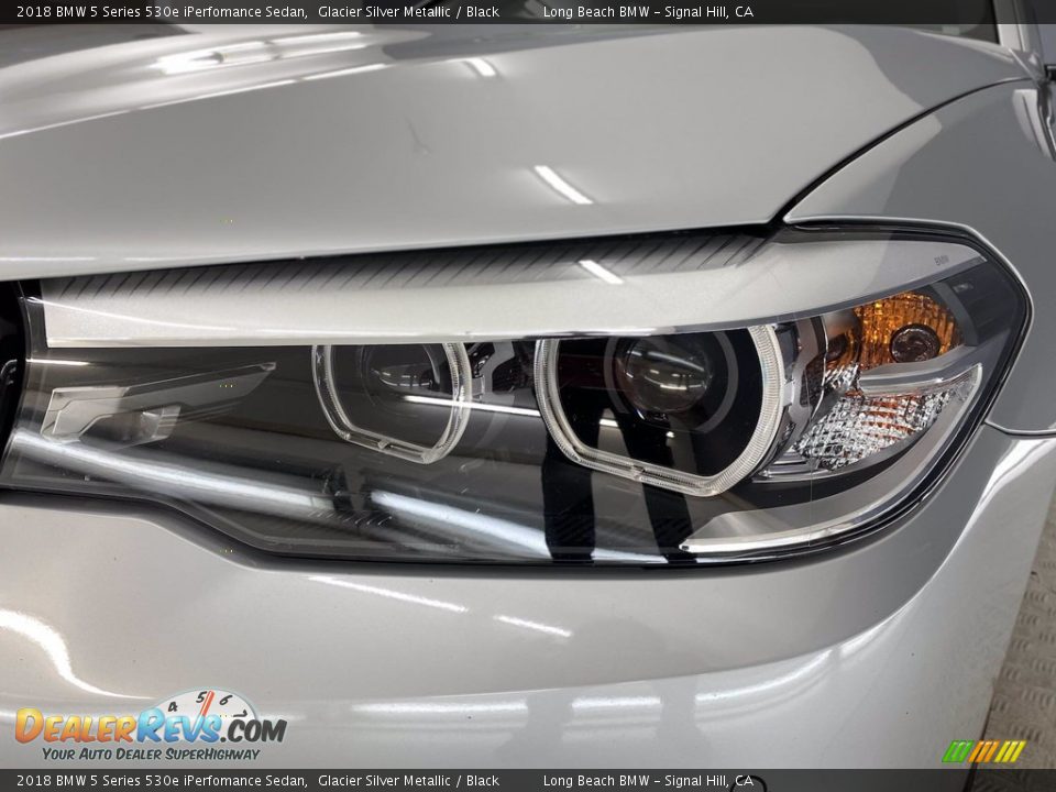 2018 BMW 5 Series 530e iPerfomance Sedan Glacier Silver Metallic / Black Photo #7