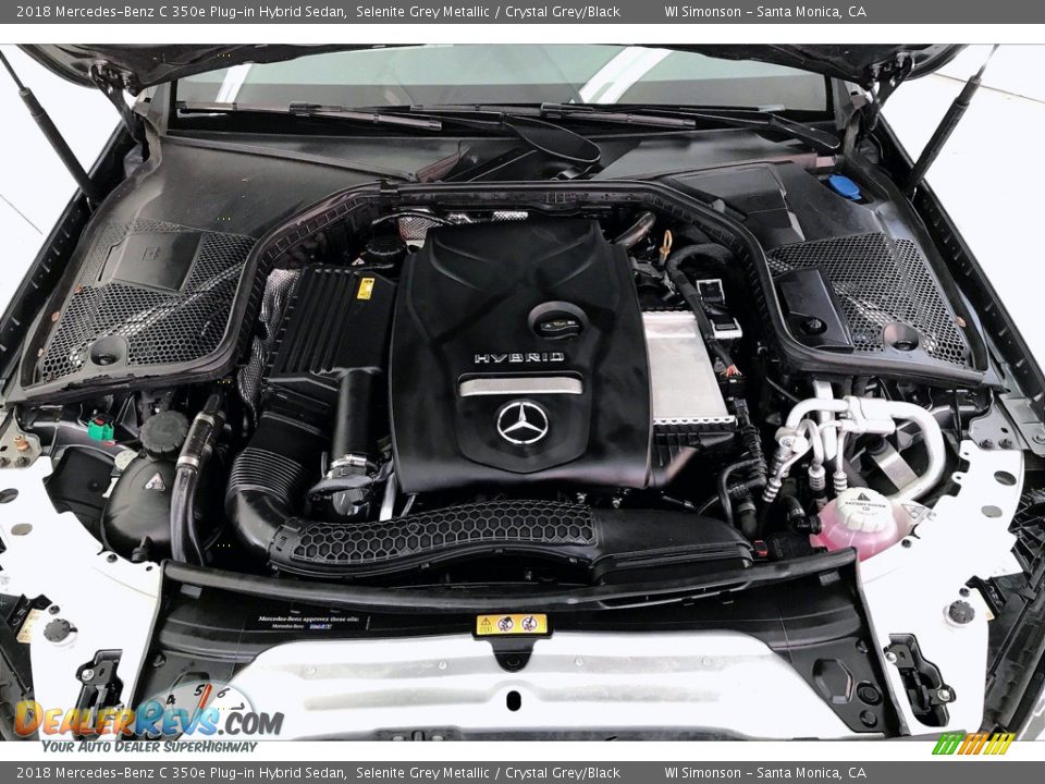 2018 Mercedes-Benz C 350e Plug-in Hybrid Sedan Selenite Grey Metallic / Crystal Grey/Black Photo #9