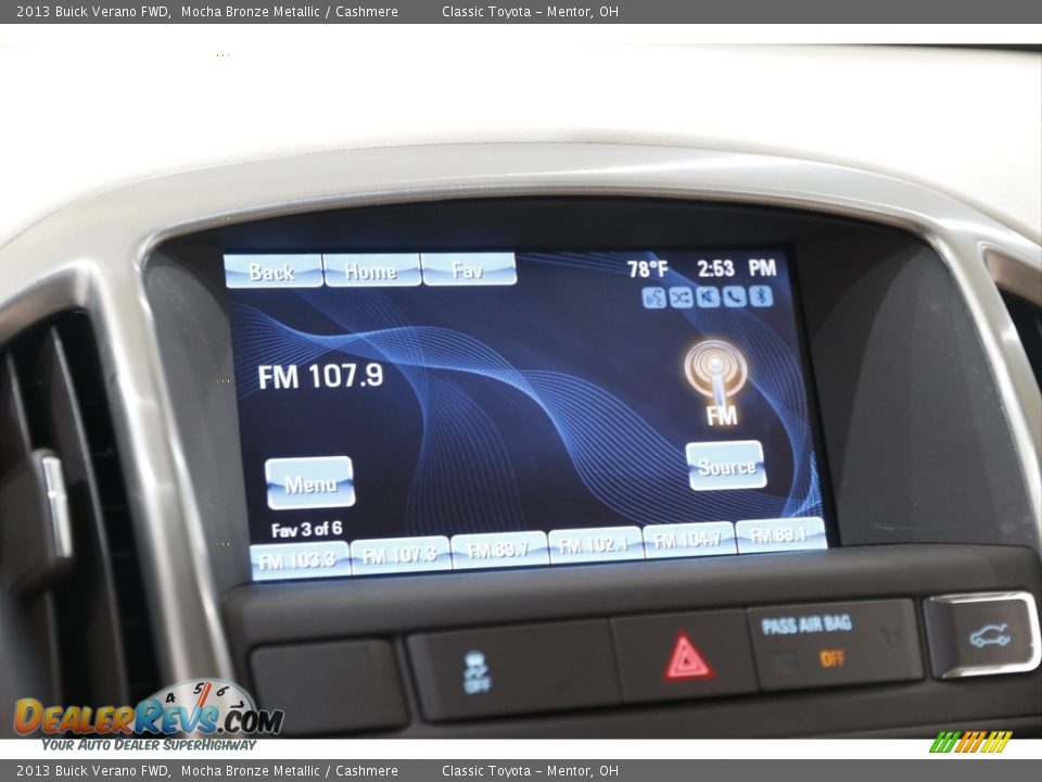 2013 Buick Verano FWD Mocha Bronze Metallic / Cashmere Photo #11