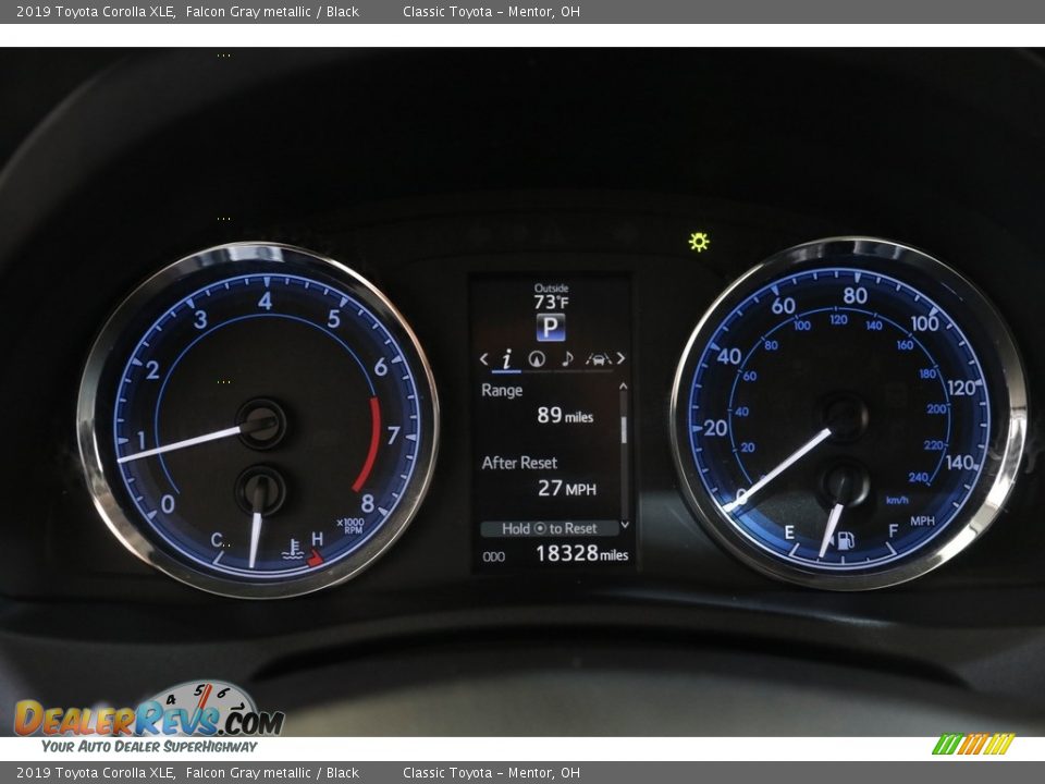 2019 Toyota Corolla XLE Falcon Gray metallic / Black Photo #8