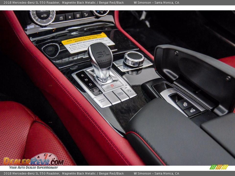 2018 Mercedes-Benz SL 550 Roadster Magnetite Black Metallic / Bengal Red/Black Photo #7