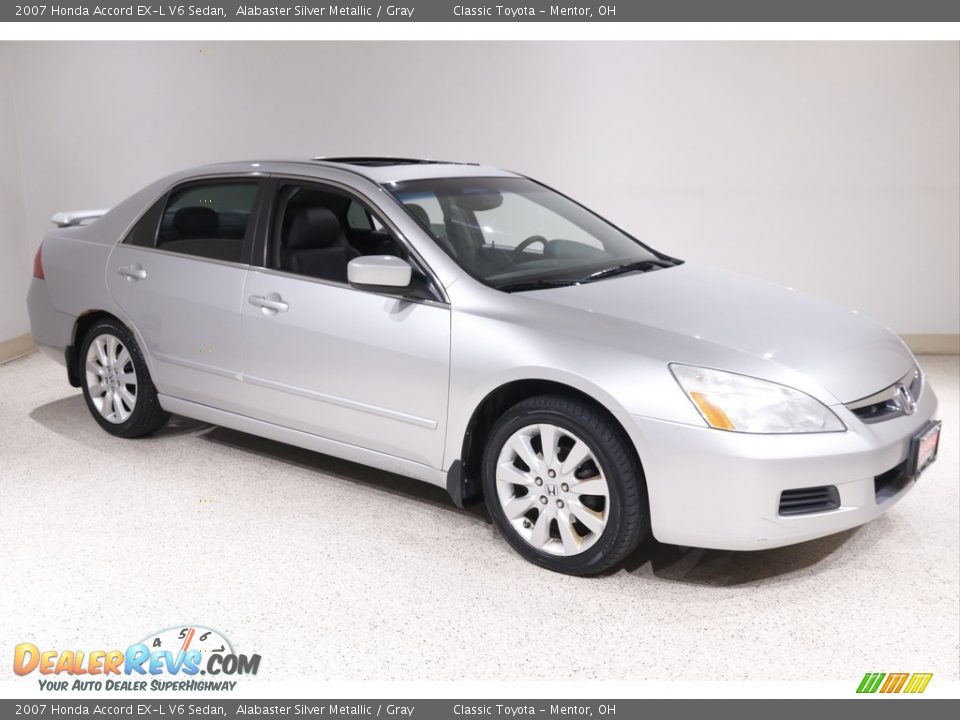 2007 Honda Accord EX-L V6 Sedan Alabaster Silver Metallic / Gray Photo #1