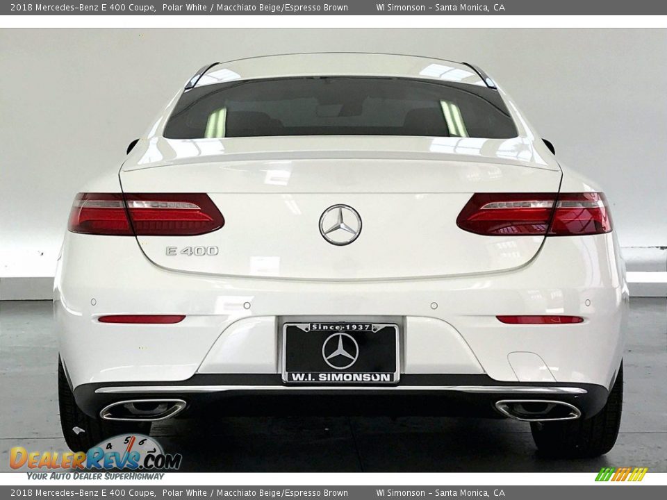 2018 Mercedes-Benz E 400 Coupe Polar White / Macchiato Beige/Espresso Brown Photo #3