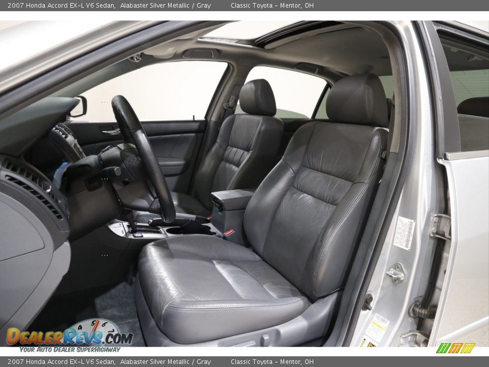 2007 Honda Accord EX-L V6 Sedan Alabaster Silver Metallic / Gray Photo #5