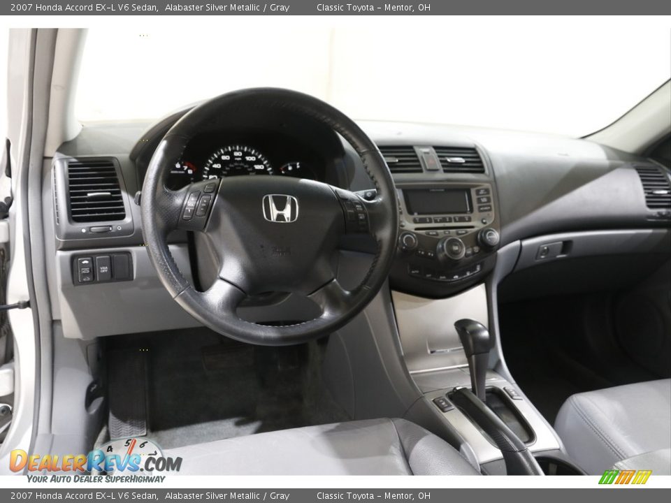 2007 Honda Accord EX-L V6 Sedan Alabaster Silver Metallic / Gray Photo #6