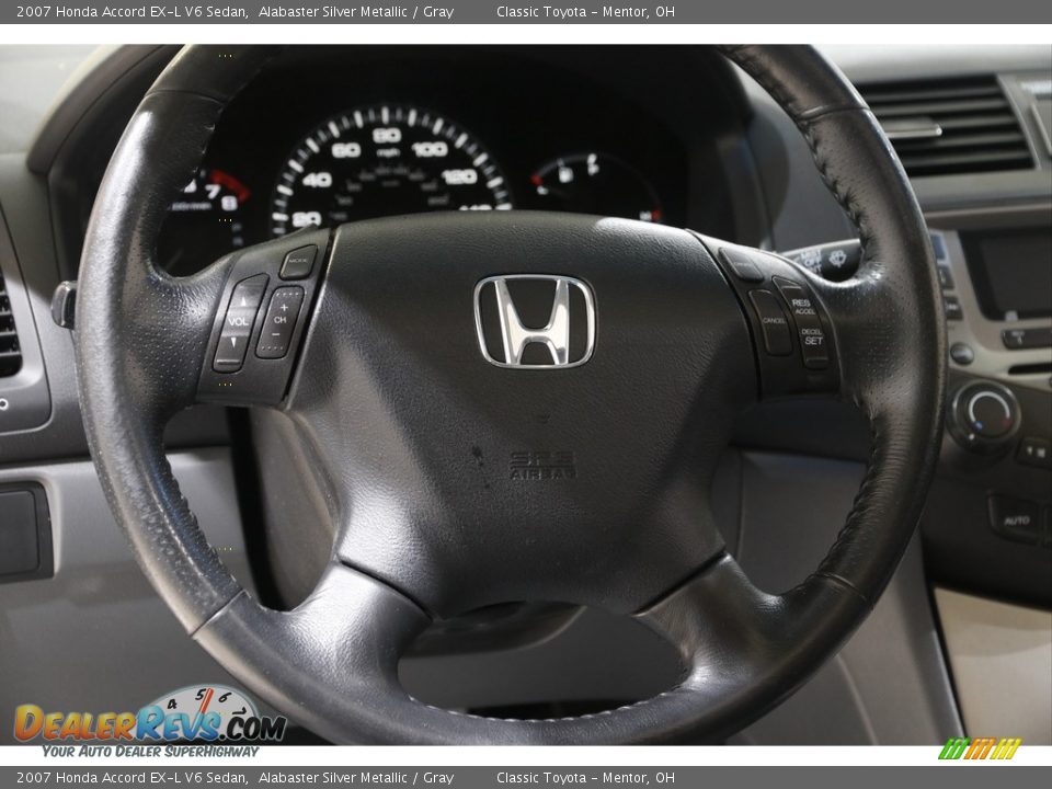 2007 Honda Accord EX-L V6 Sedan Alabaster Silver Metallic / Gray Photo #7