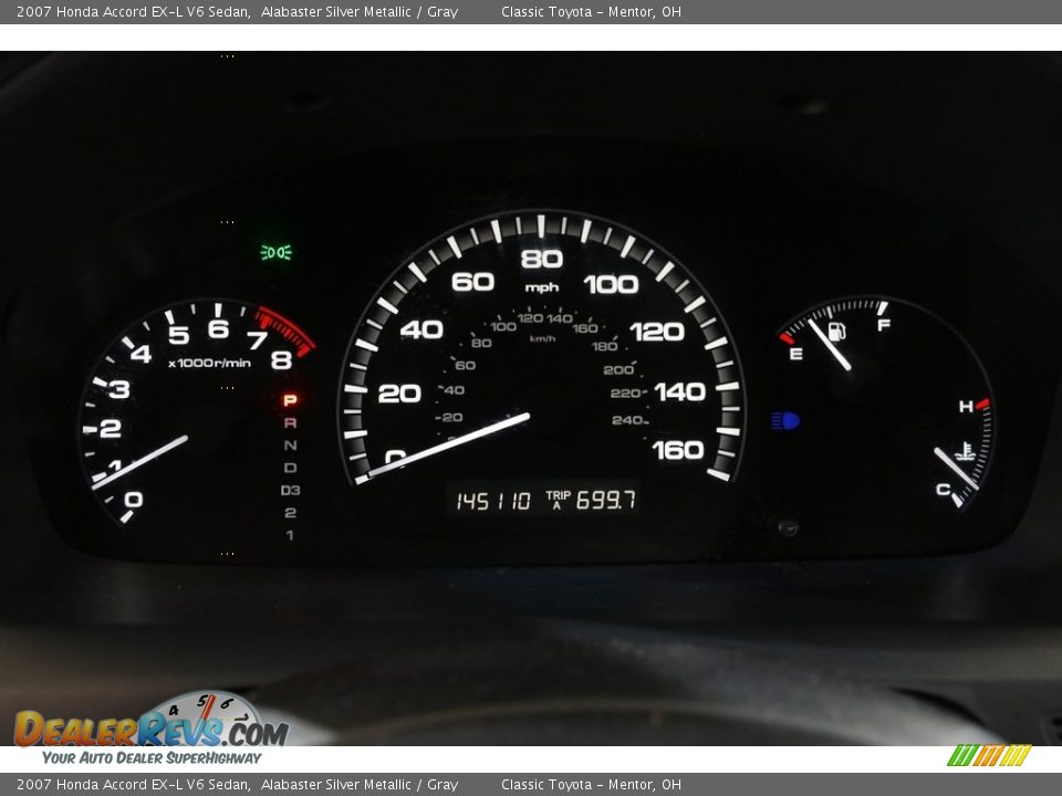 2007 Honda Accord EX-L V6 Sedan Alabaster Silver Metallic / Gray Photo #8