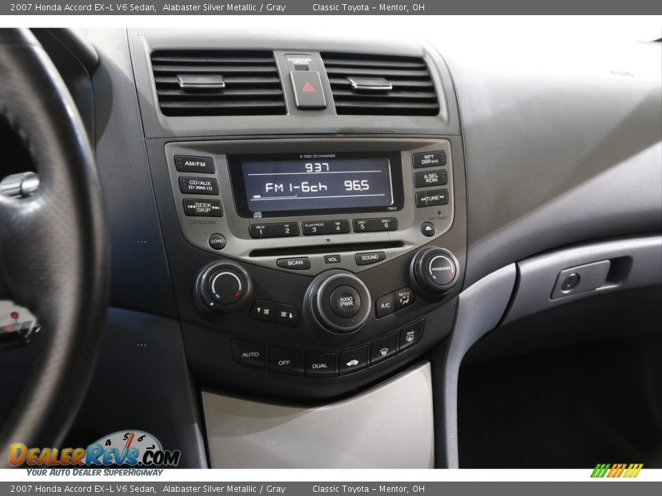 2007 Honda Accord EX-L V6 Sedan Alabaster Silver Metallic / Gray Photo #9