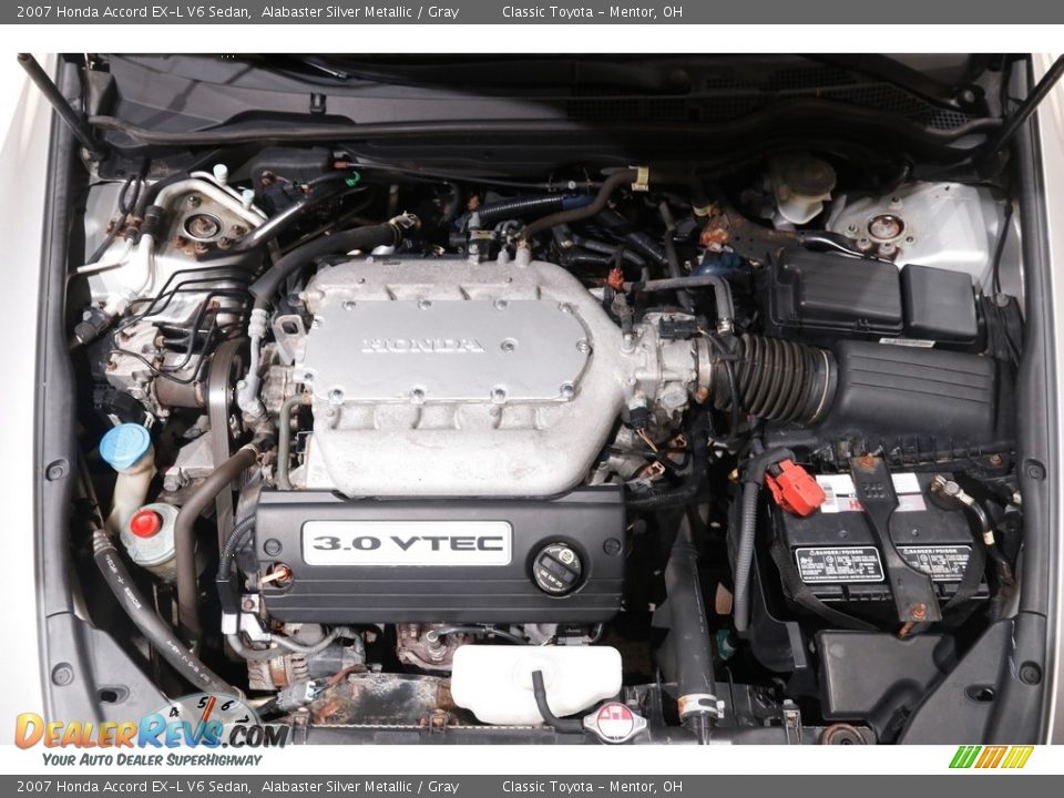 2007 Honda Accord EX-L V6 Sedan Alabaster Silver Metallic / Gray Photo #15