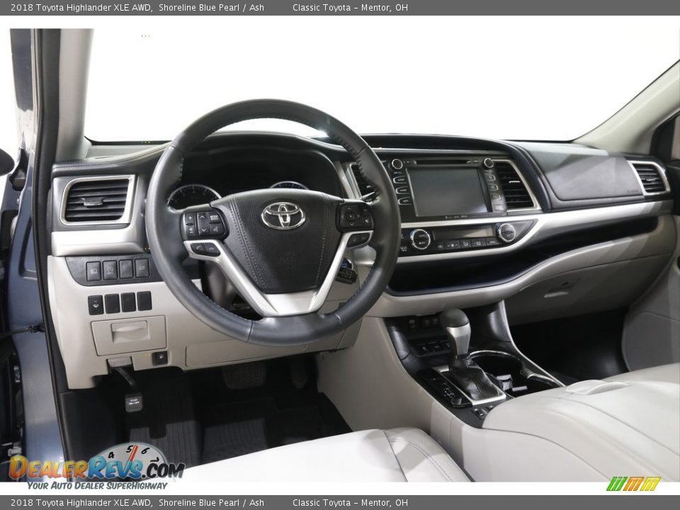 2018 Toyota Highlander XLE AWD Shoreline Blue Pearl / Ash Photo #6
