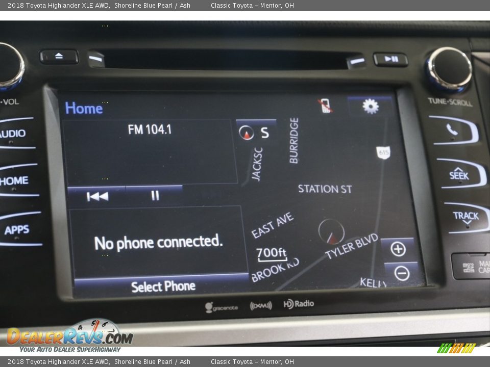 2018 Toyota Highlander XLE AWD Shoreline Blue Pearl / Ash Photo #10