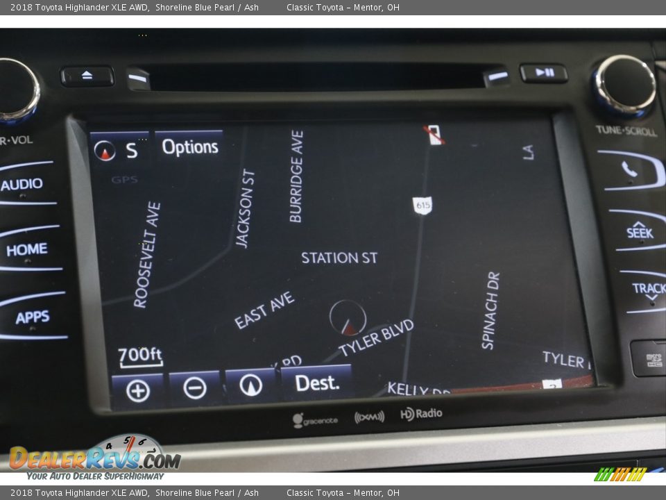 2018 Toyota Highlander XLE AWD Shoreline Blue Pearl / Ash Photo #11