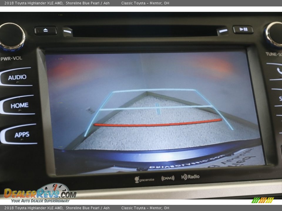 2018 Toyota Highlander XLE AWD Shoreline Blue Pearl / Ash Photo #12