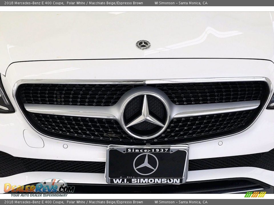 2018 Mercedes-Benz E 400 Coupe Polar White / Macchiato Beige/Espresso Brown Photo #30