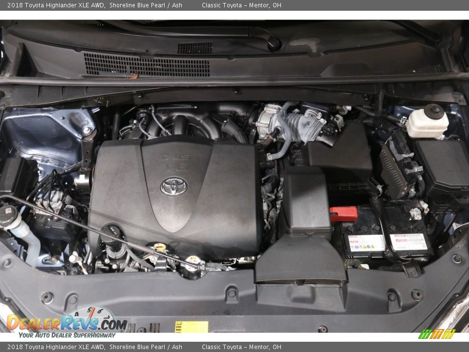 2018 Toyota Highlander XLE AWD Shoreline Blue Pearl / Ash Photo #20
