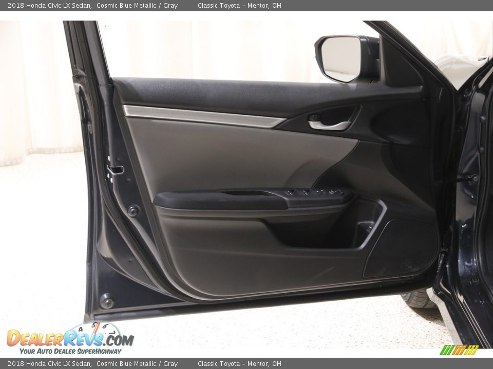 2018 Honda Civic LX Sedan Cosmic Blue Metallic / Gray Photo #4