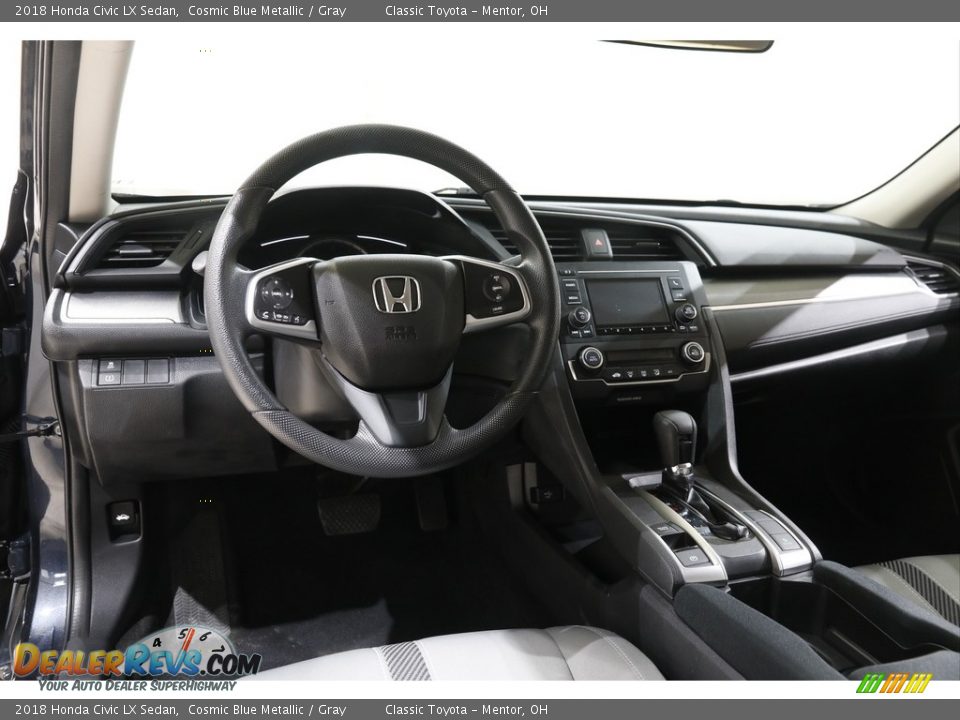 2018 Honda Civic LX Sedan Cosmic Blue Metallic / Gray Photo #6