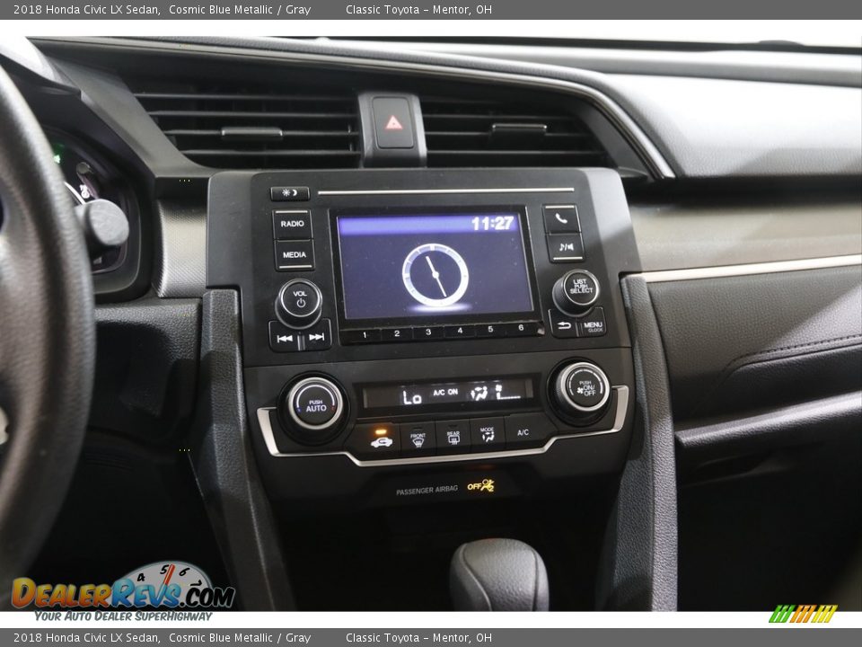2018 Honda Civic LX Sedan Cosmic Blue Metallic / Gray Photo #9
