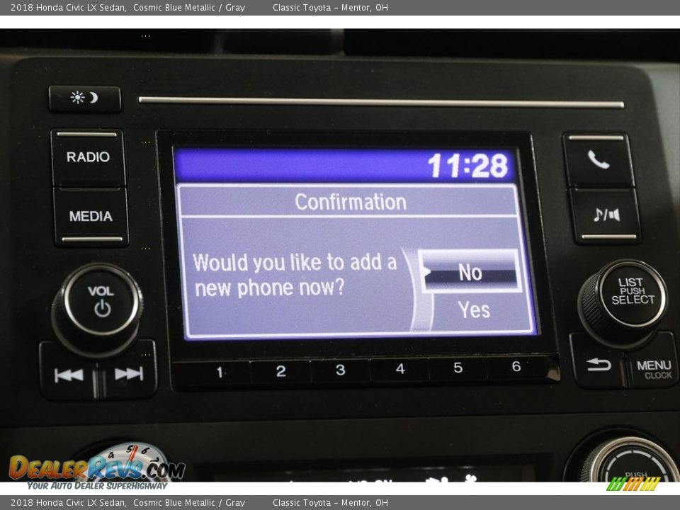 2018 Honda Civic LX Sedan Cosmic Blue Metallic / Gray Photo #11