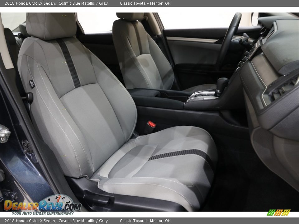 2018 Honda Civic LX Sedan Cosmic Blue Metallic / Gray Photo #13
