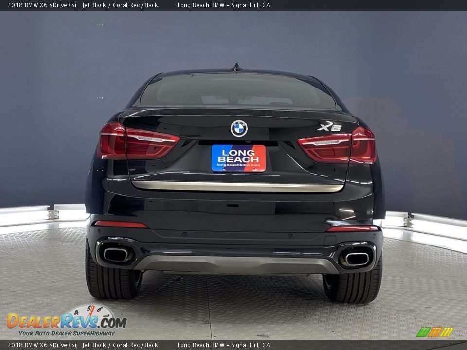 2018 BMW X6 sDrive35i Jet Black / Coral Red/Black Photo #4