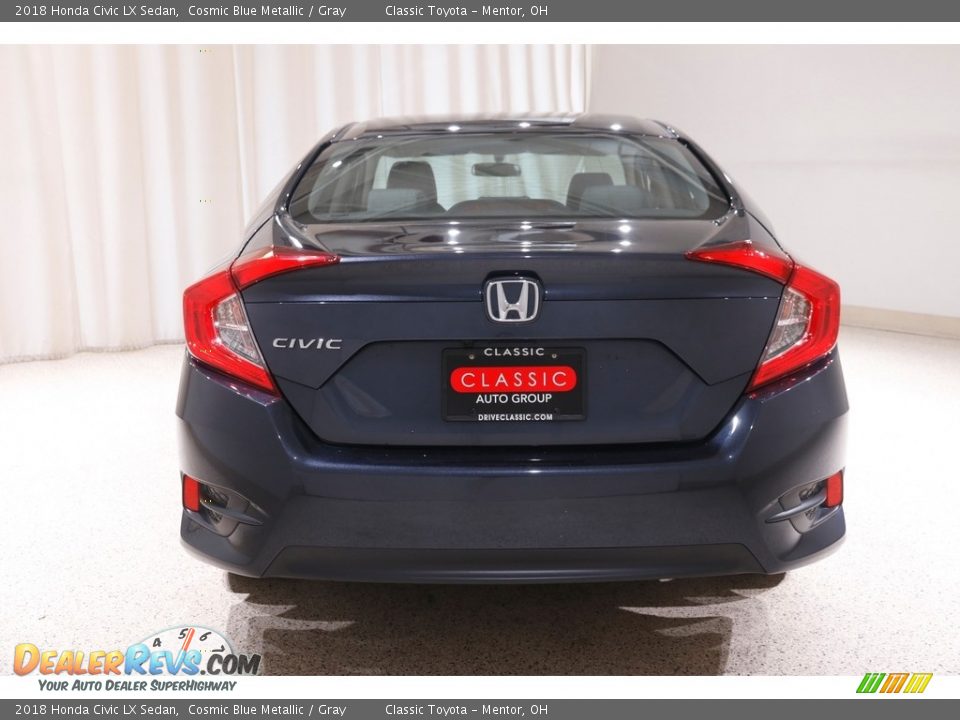 2018 Honda Civic LX Sedan Cosmic Blue Metallic / Gray Photo #16