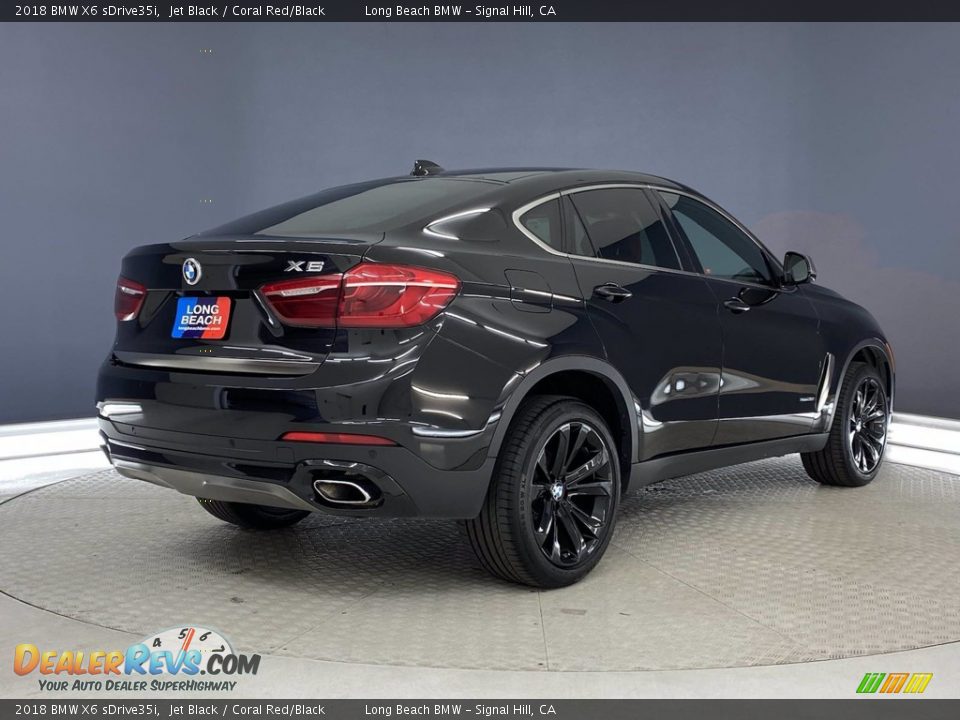 2018 BMW X6 sDrive35i Jet Black / Coral Red/Black Photo #5