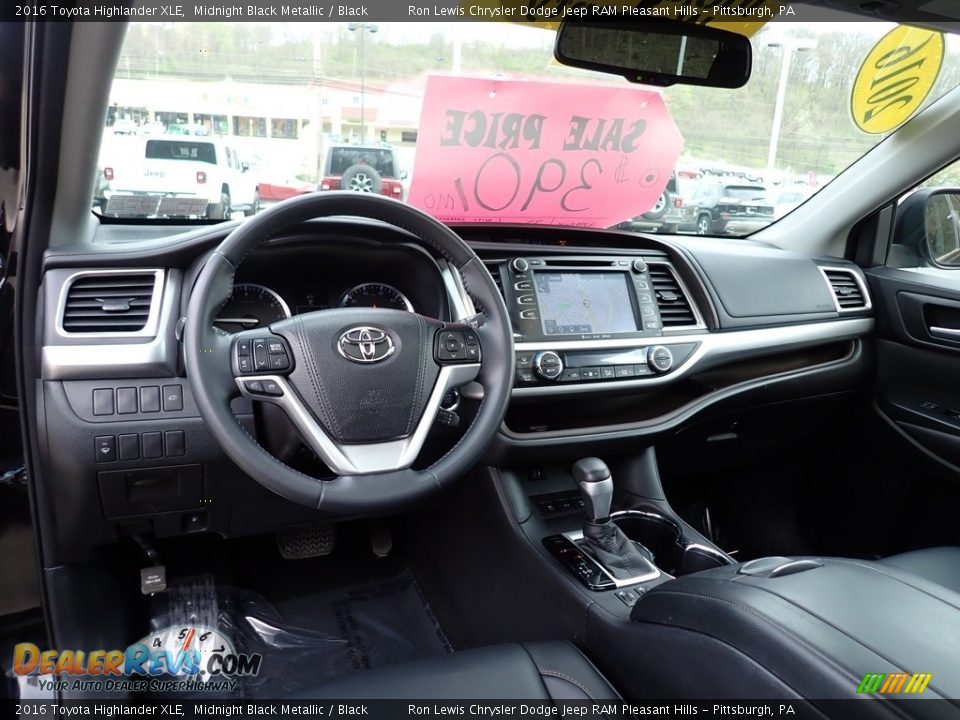 2016 Toyota Highlander XLE Midnight Black Metallic / Black Photo #13