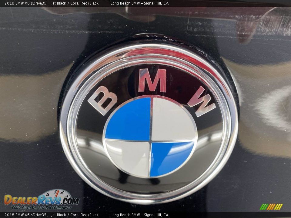 2018 BMW X6 sDrive35i Jet Black / Coral Red/Black Photo #10