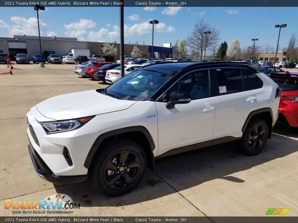 2021 Toyota RAV4 XSE AWD Hybrid Blizzard White Pearl / Black Photo #1