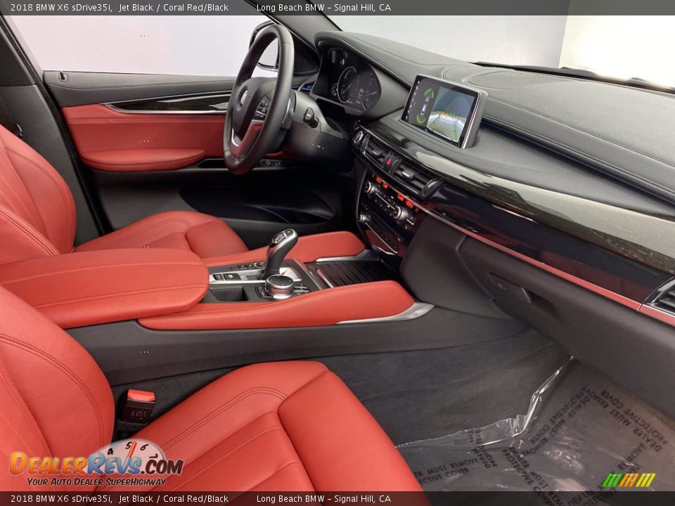 2018 BMW X6 sDrive35i Jet Black / Coral Red/Black Photo #33