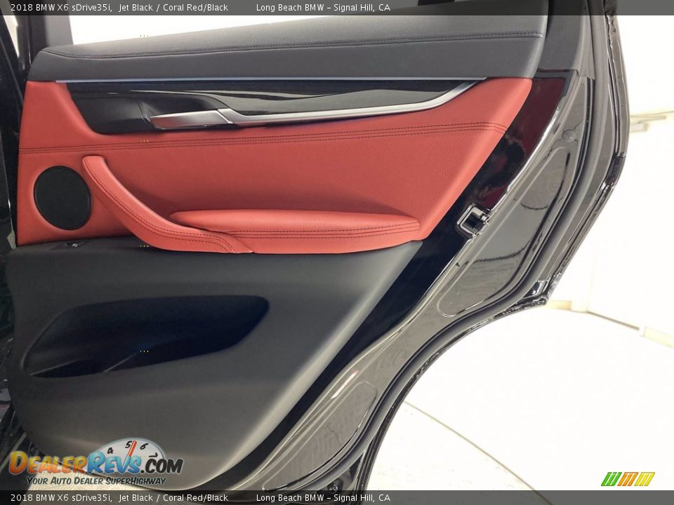 2018 BMW X6 sDrive35i Jet Black / Coral Red/Black Photo #35