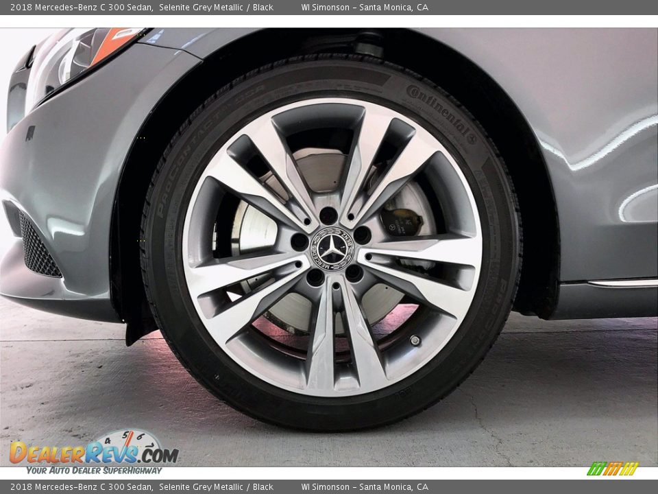 2018 Mercedes-Benz C 300 Sedan Selenite Grey Metallic / Black Photo #8