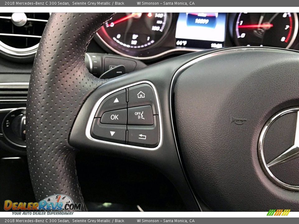 2018 Mercedes-Benz C 300 Sedan Selenite Grey Metallic / Black Photo #21