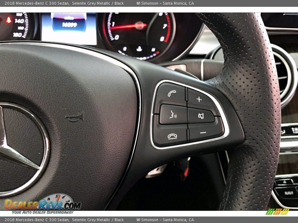 2018 Mercedes-Benz C 300 Sedan Selenite Grey Metallic / Black Photo #22