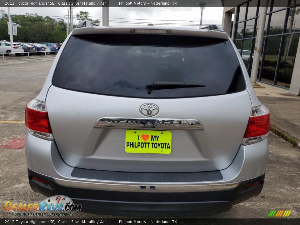 2012 Toyota Highlander SE Classic Silver Metallic / Ash Photo #8