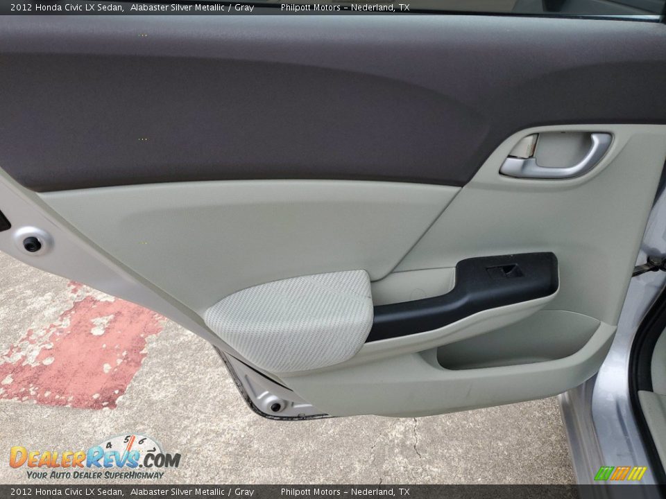 2012 Honda Civic LX Sedan Alabaster Silver Metallic / Gray Photo #22