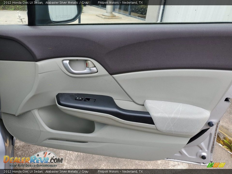 2012 Honda Civic LX Sedan Alabaster Silver Metallic / Gray Photo #25