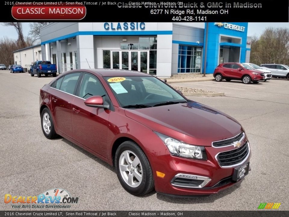 2016 Chevrolet Cruze Limited LT Siren Red Tintcoat / Jet Black Photo #1