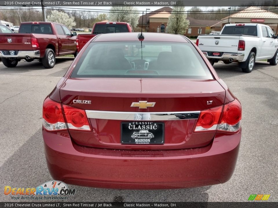 2016 Chevrolet Cruze Limited LT Siren Red Tintcoat / Jet Black Photo #7