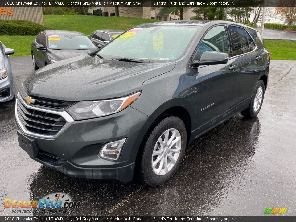 2018 Chevrolet Equinox LT AWD Nightfall Gray Metallic / Medium Ash Gray Photo #2