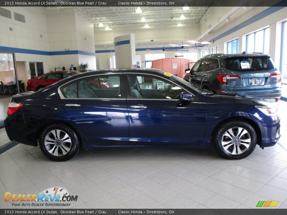 2013 Honda Accord LX Sedan Obsidian Blue Pearl / Gray Photo #4