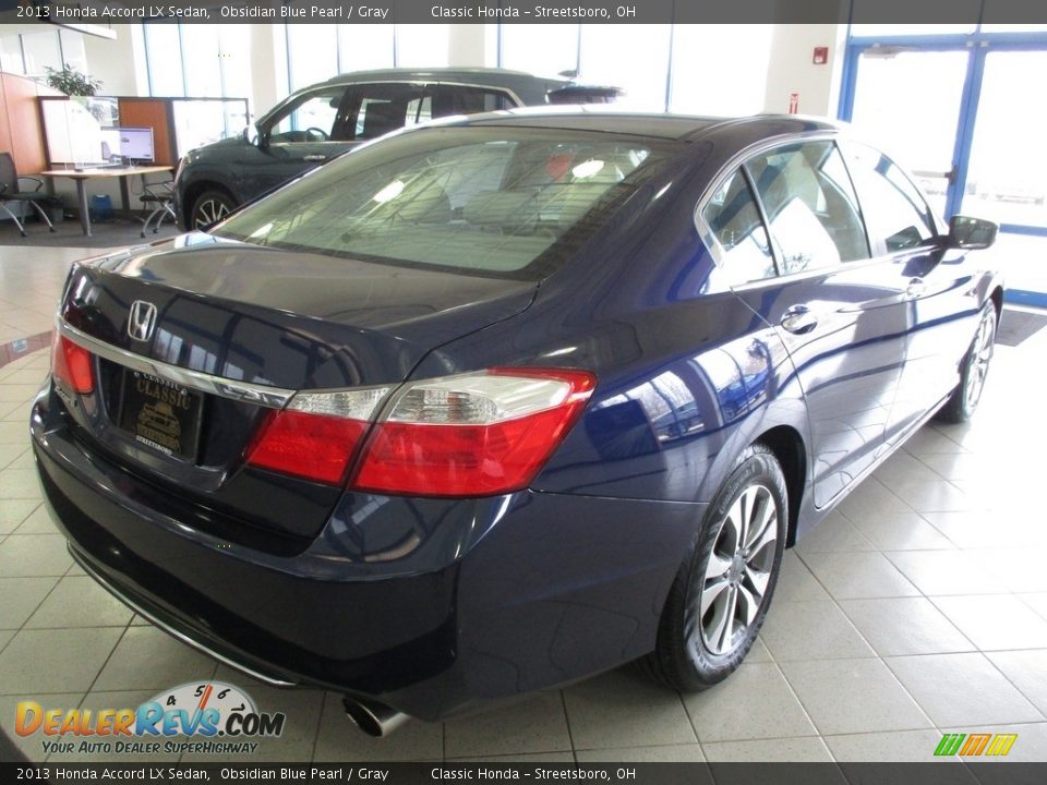 2013 Honda Accord LX Sedan Obsidian Blue Pearl / Gray Photo #7