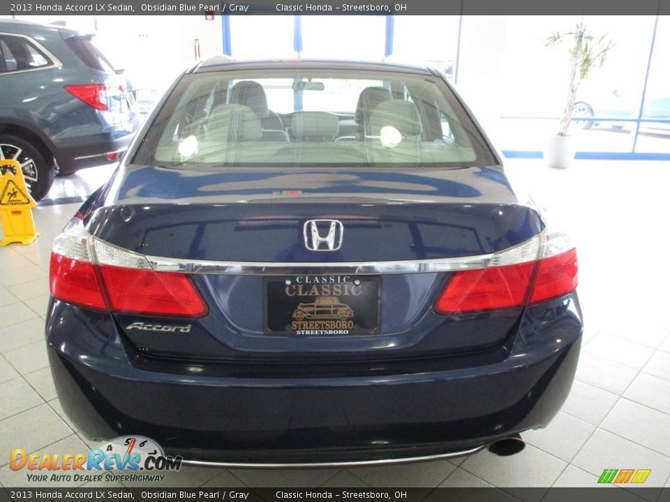 2013 Honda Accord LX Sedan Obsidian Blue Pearl / Gray Photo #8